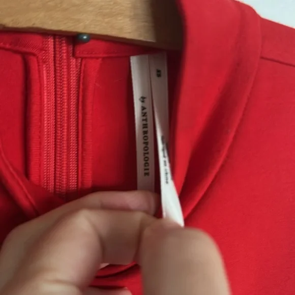 Anthropology Red Sleeveless Peplum Women's Top - Picture 3 of 3